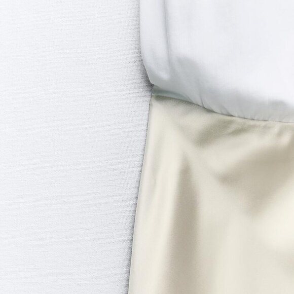 NWT ZARA CONTRASTING SATIN EFFECT DRESS SIZE M - Picture 11 of 13